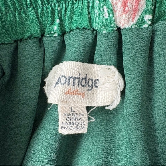Anthropologie Porridge LARGE Getaway Printed Skirt flowy bow strap Lined - Picture 6 of 10